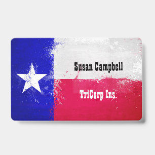 Texas-Flagge im Distressed-Look Ausweis