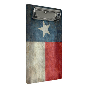 Texas-Flagge im Vintage-Retro-Stil auf Klemmbrett