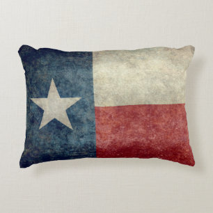 Texas-Flagge im Vintage-Retro-Stil-Wurfkissen Zierkissen