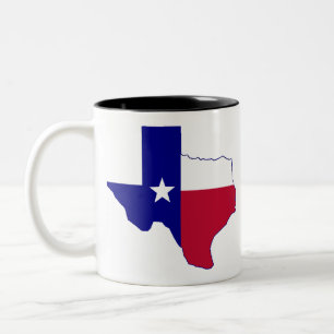 Texas-Flagge Karte Zweifarbige Tasse