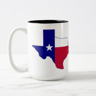 Texas-Flagge Karte Zweifarbige Tasse