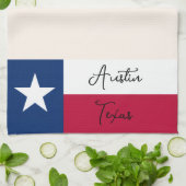 Texas-Flagge Küchenhandtuch Geschirrtuch (Gefaltet)
