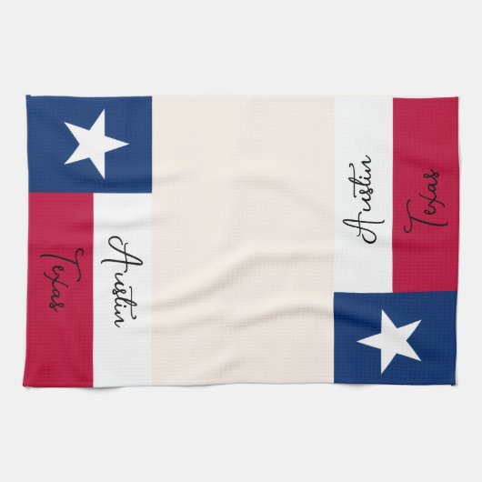 Texas-Flagge Küchenhandtuch Geschirrtuch (Horizontal)