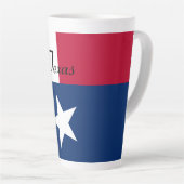 Texas-Flagge Latte Tasse (Rechte Ecke)