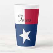 Texas-Flagge Latte Tasse (Vorderseite)