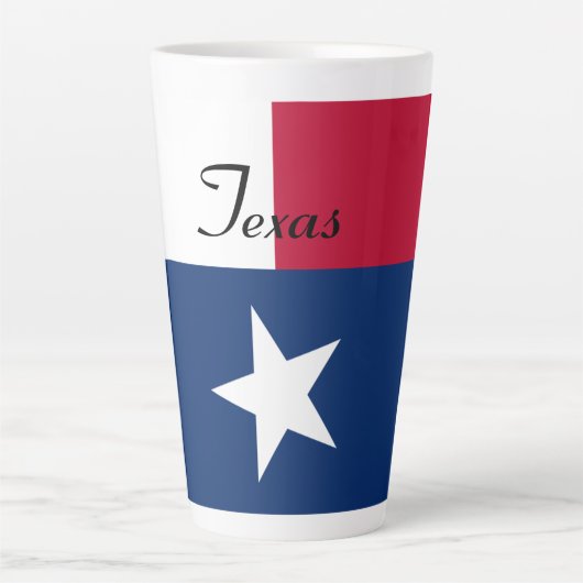 Texas-Flagge Latte Tasse (Vorderseite)