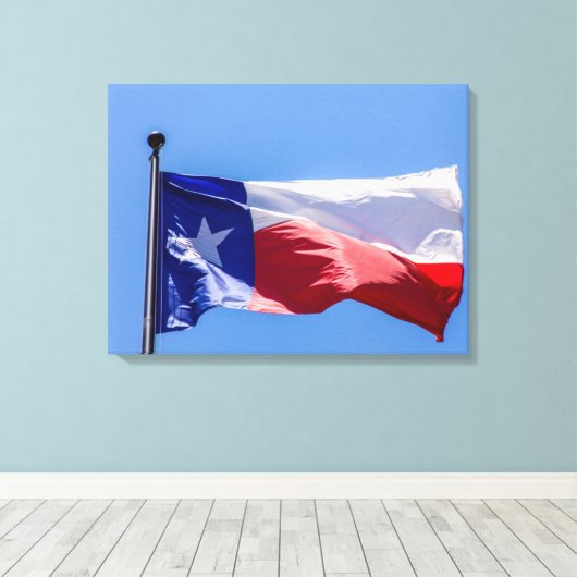 Texas-Flagge Leinwanddruck (Insitu (Holzboden))