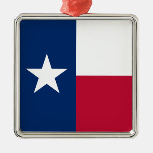 Texas-Flagge: Longhorns, der texanische Lone-Star- Ornament Aus Metall