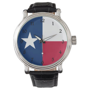 Texas-Flagge: Longhorns, der texanische Stern Lone Armbanduhr