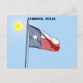 Texas-Flagge, Lubbock, Texas Postkarte