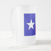 Texas-Flagge Mattglas Bierglas (Vorderseite Links)