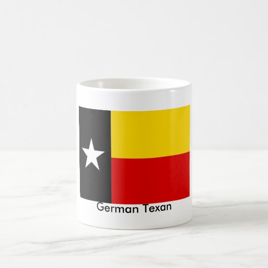 Texas-Flagge mit deutscher Flagge färbt Tasse (Mittel)
