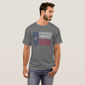 Texas-Flagge mit Stadtbezeichnungen Word Art T-Shirt (Vorne ganz)