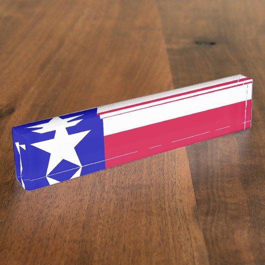 Texas-Flagge Namensplakette (Seite)