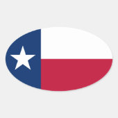 Texas-Flagge Ovaler Aufkleber (Vorderseite)