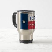 Texas-Flagge Pipeliner Reise-Tasse Reisebecher (Vorderseite Links)