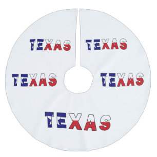 Texas-Flagge Polyester Weihnachtsbaumdecke