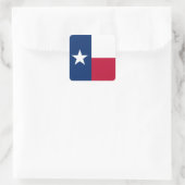 Texas-Flagge Quadratischer Aufkleber (Tasche)