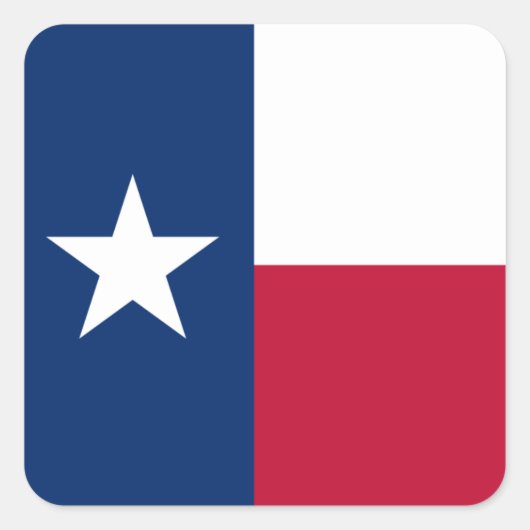 Texas-Flagge Quadratischer Aufkleber (Vorderseite)