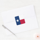 Texas-Flagge Quadratischer Aufkleber (Umschlag)