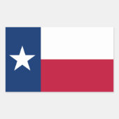 Texas-Flagge Rechteckiger Aufkleber (Vorderseite)