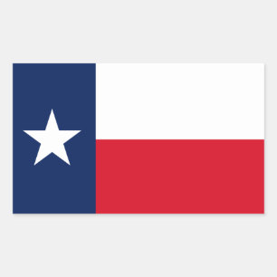 Texas-Flagge Rechteckiger Aufkleber