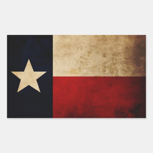 Texas-Flagge Rechteckiger Aufkleber (Vorderseite)