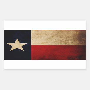 Texas-Flagge Rechteckiger Aufkleber