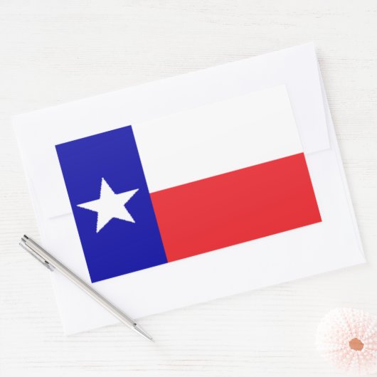 Texas-Flagge Rechteckiger Aufkleber (Umschlag)