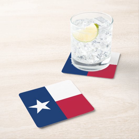 Texas-Flagge Rechteckiger Pappuntersetzer (Vor Ort)