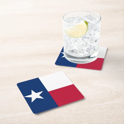 Texas-Flagge Rechteckiger Pappuntersetzer (Vor Ort)