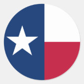 Texas-Flagge Runder Aufkleber (Vorderseite)