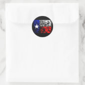 Texas-Flagge Runder Aufkleber (Tasche)