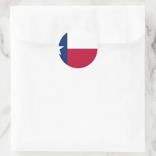 Texas-Flagge Runder Aufkleber (Tasche)