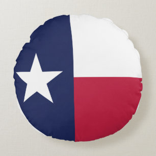 Texas-Flagge Rundes Kissen