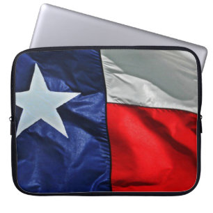 Texas-Flagge Schwingen Rot Weiß und Blau Laptopschutzhülle