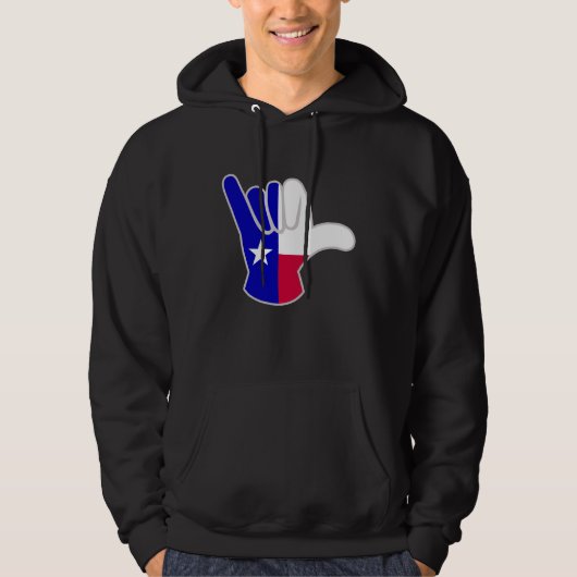 Texas flagge Shaka Hoodie (Vorderseite)