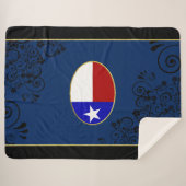 Texas-Flagge Sherpadecke (Vorderseite (Horizontal))