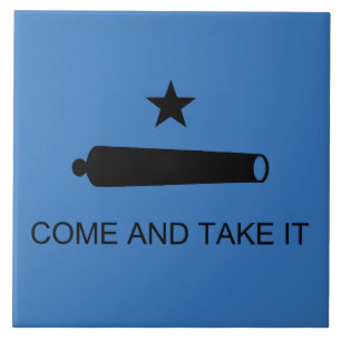 Texas-Flagge & Spartaner Leonidas "Komm und nimm e Fliese