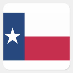Texas-Flagge - Stolz auf Texas Quadratischer Aufkleber