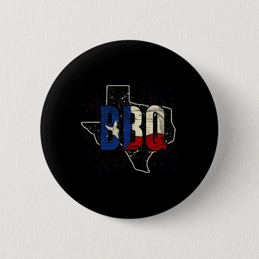 Texas-Flagge Stolzes amerikanisches Geschenk Bbq T Button (Vorderseite)