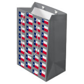 Texas-Flagge, Texas-Stolz-Thema, Mittlere Geschenktüte (Rückseite Schrägansicht)