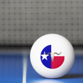 Texas-Flagge Tischtennisball (Netto)