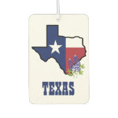Texas-Flagge und Blume Bluebonnet Autolufterfrischer (Vorderseite)