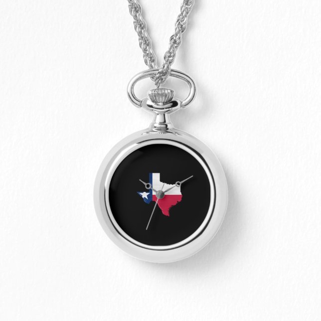 Texas-Flagge und -Karte Armbanduhr (Vorderseite)