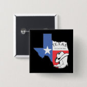 Texas: Flagge und Silhouette von Texas Button (Vorne & Hinten)