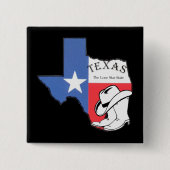 Texas: Flagge und Silhouette von Texas Button (Vorderseite)