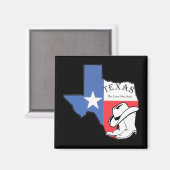 Texas: Flagge und Silhouette von Texas Magnet (Vorderseite/Rückseite)