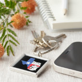 Texas: Flagge und Silhouette von Texas Schlüsselanhänger (Seite)