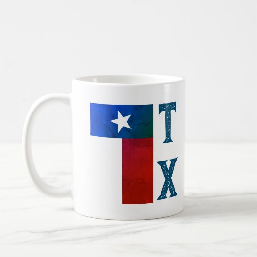 Texas-Flagge (vertikal) Kaffeetasse (Links)